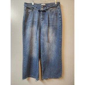 Nicole Miller New York SoHo High Rise Wide Leg Crop Jeans Women’s Sz 12  Modern